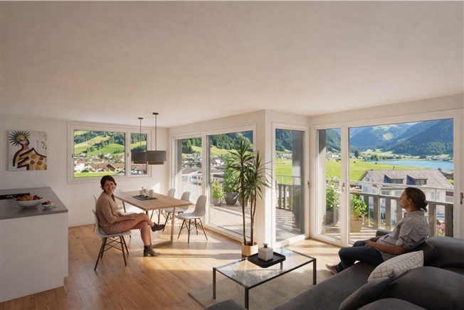 2.5-Zimmer mit Seesicht, sonnigem Balkon - Euthal RESERVIERT -  Bild 2