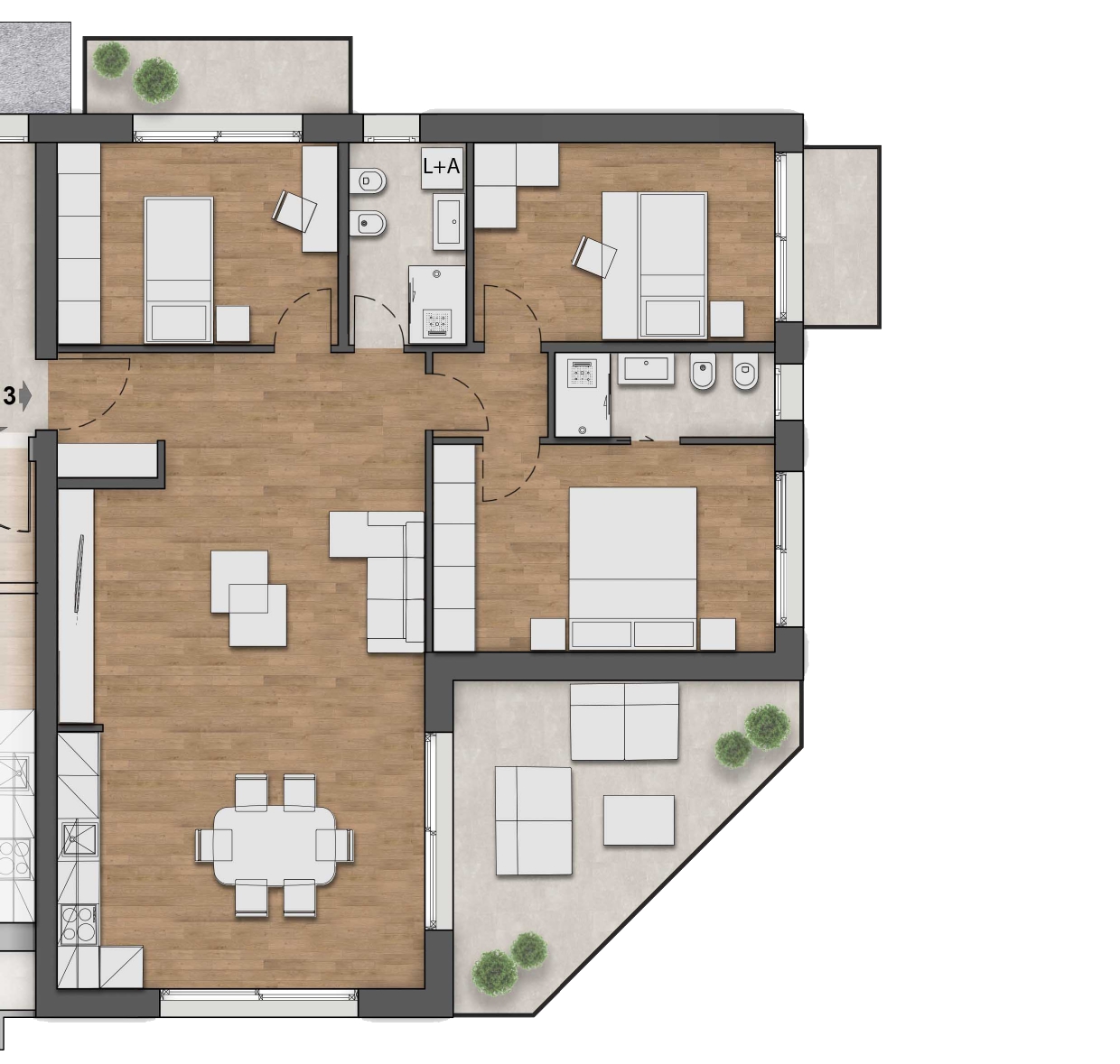 Elegantes 4.5-Zimmer-Wohnung mit privater Terrasse – Residenza Castellanza -  Bild 3