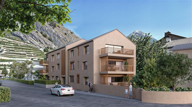 Neue Wohnung im Zentrum des alten Dorfes Ardon -  Bild 1