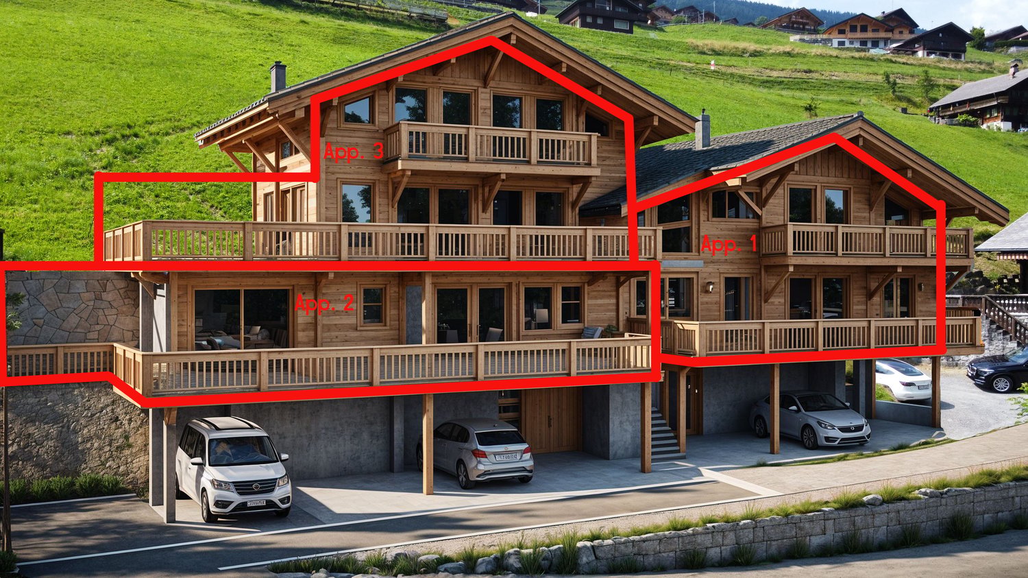 Wohnung 4.5 Zimmer in einem neuen Chalet in Val-d'Illiez -  Bild 2