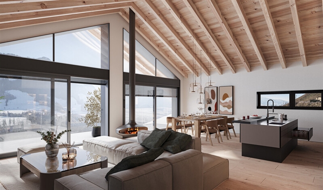 4.5 Zimmer Architektenchalet in Châtel-sur-Montsalvens -  Bild 6