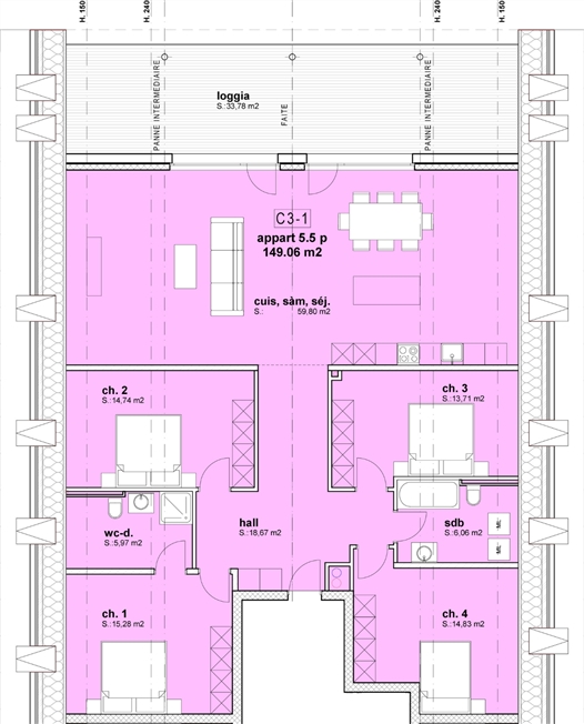5.5-Zimmer-Penthouse mit grosser Terrasse -  Bild 5