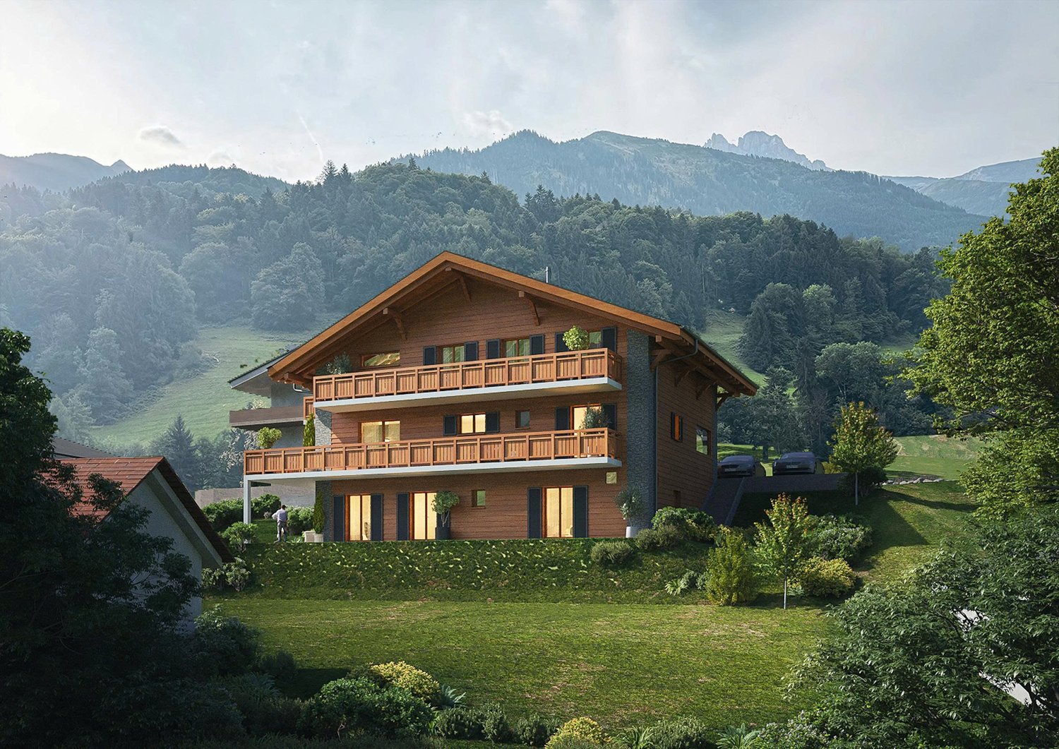 Prächtige 6,5-Zimmer-Wohnung in einem Chalet in Val-d'Illiez -  Bild 12