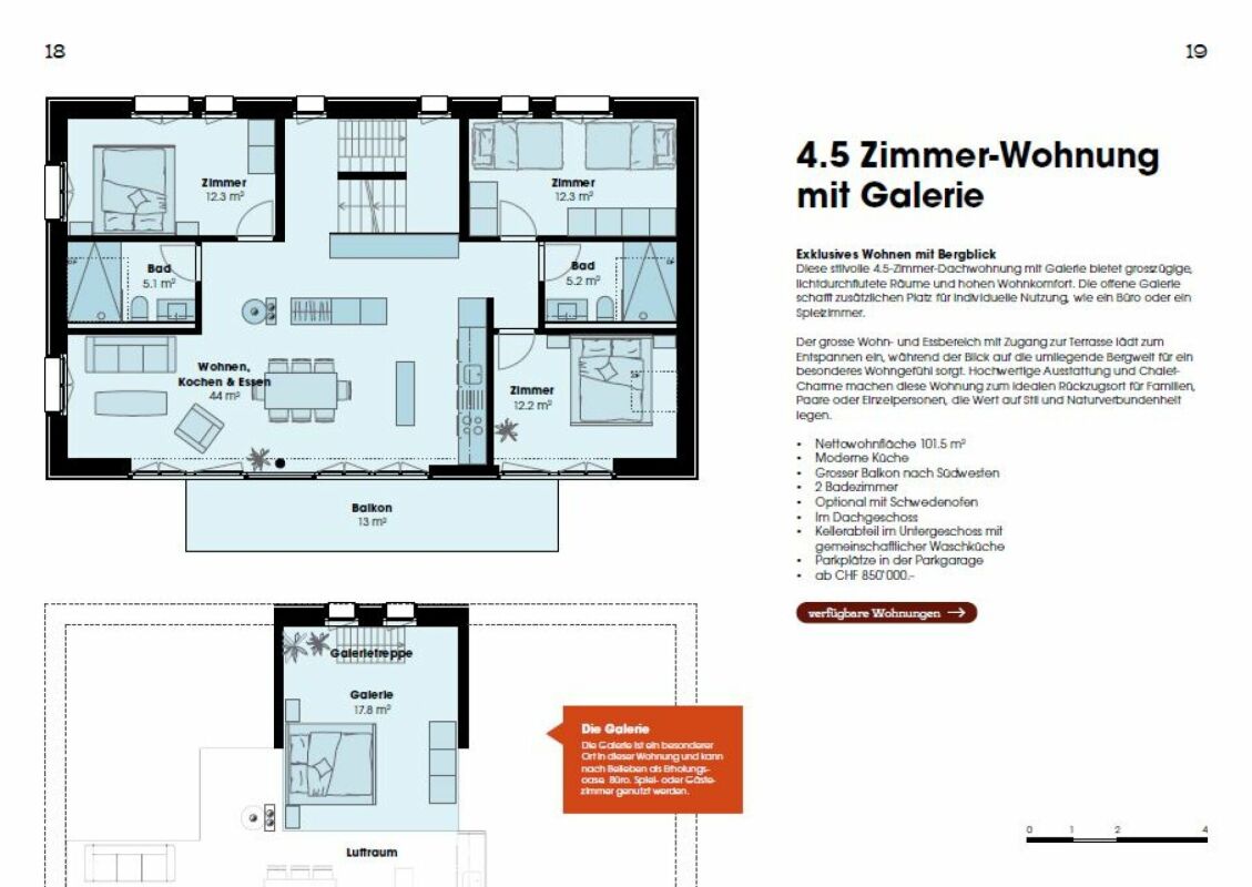 Eggetli-Adelboden - 4½ Zimmer EG/OG Wohnungen -  Bild 7