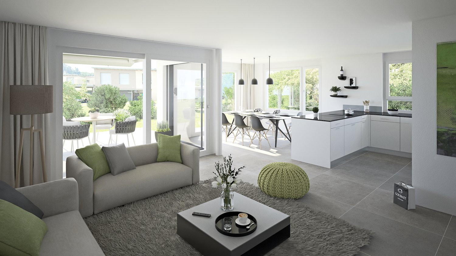 Grosszügige 4.5-Zimmer-Eigentumswohnung 'Park Aarberg'. -  Bild 1