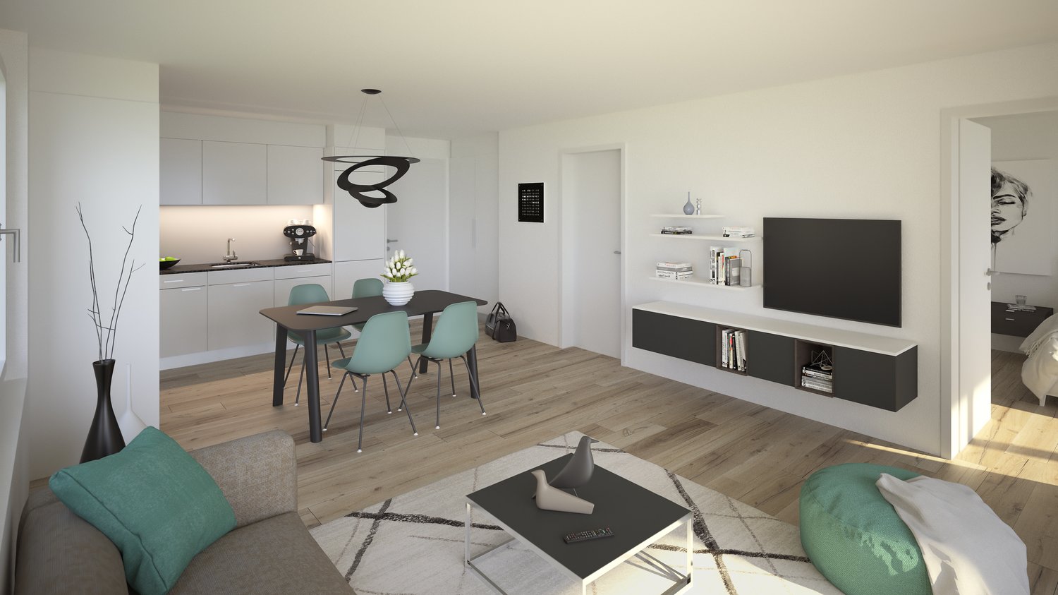 Grosszügige 4.5-Zimmer-Eigentumswohnung 'Park Aarberg'. -  Bild 3