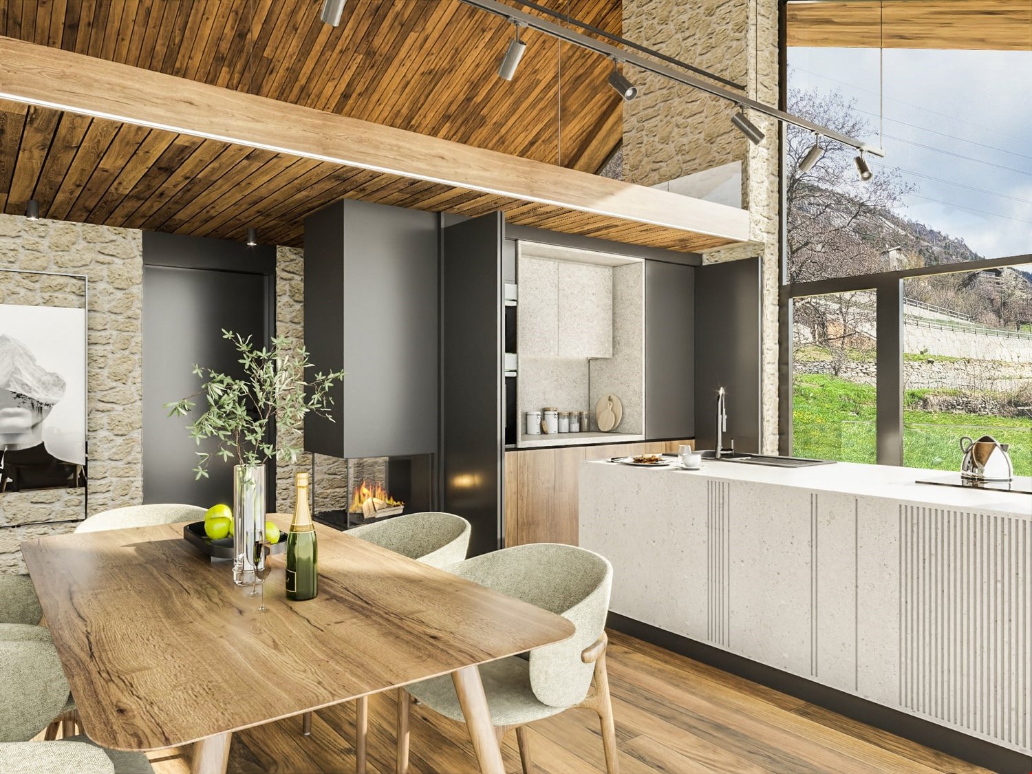 Einzigartiges Einfamilienhaus in Steg - Küchenbereich