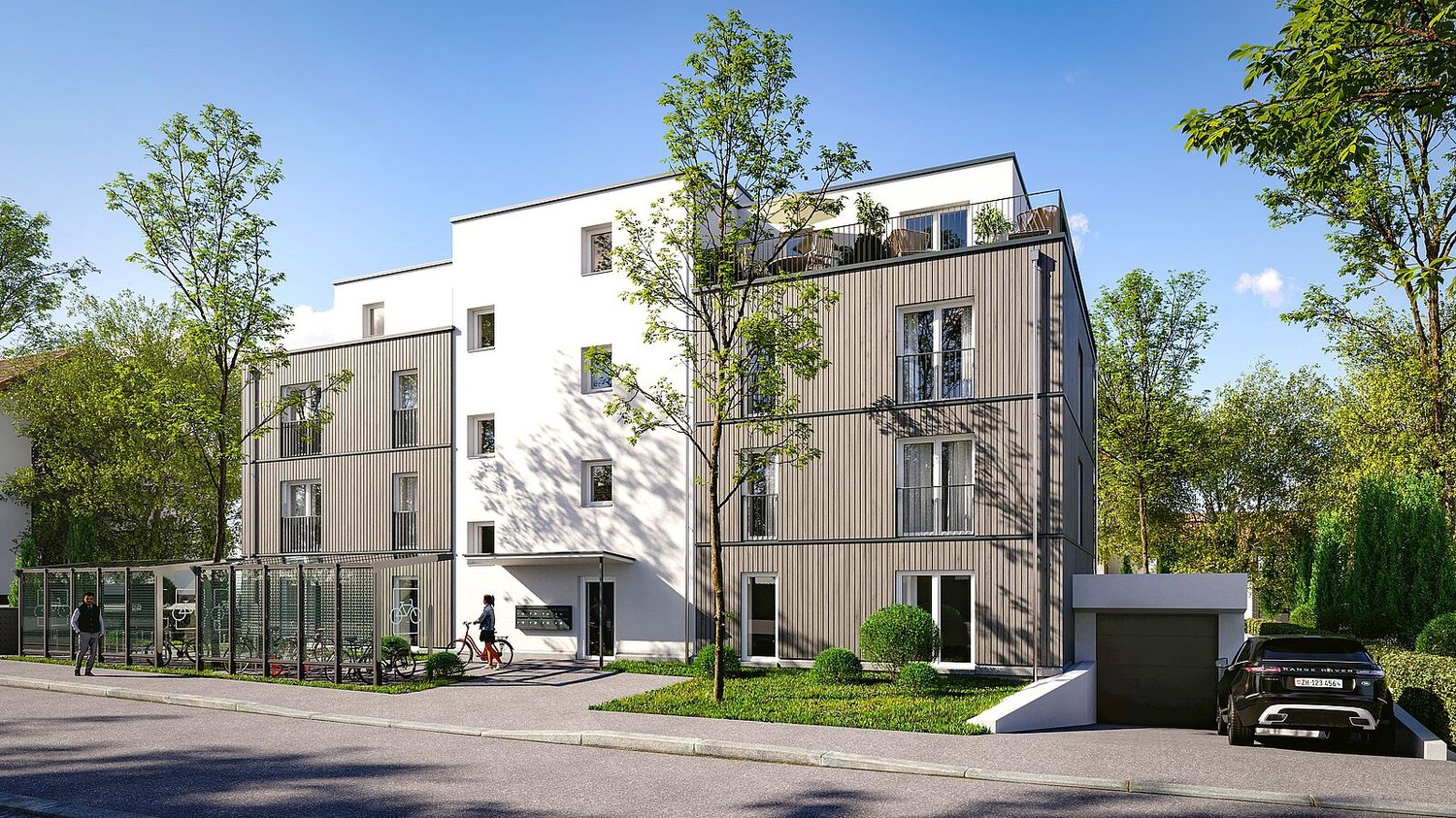 4.5-Zimmerwohnung gut besonnt und beste Lage - Visualisierung Hauseingang