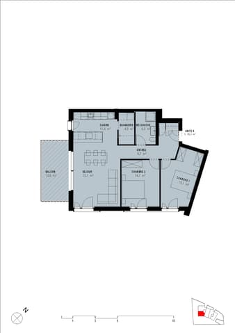 Appartement de 3.5 pièces avec loggia à Cortaillod -  Bild 2
