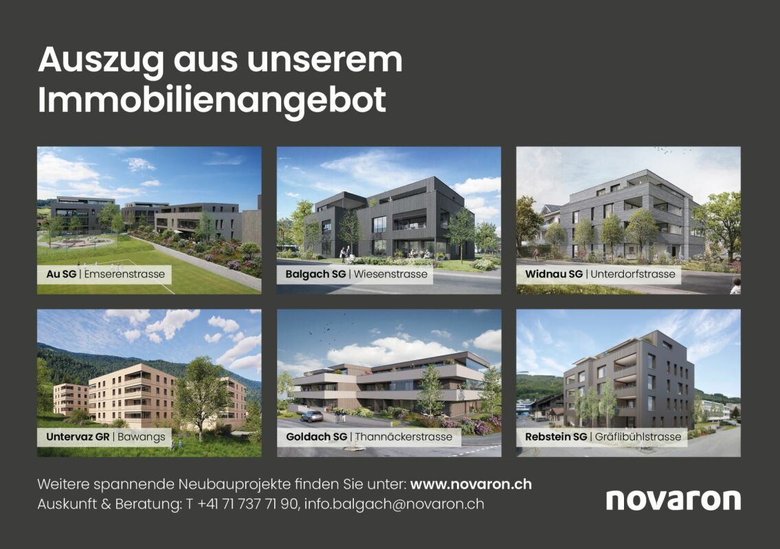 Wohnen mit Blick über die Dächer - Unterdorfstrasse, Widnau -  Bild 4