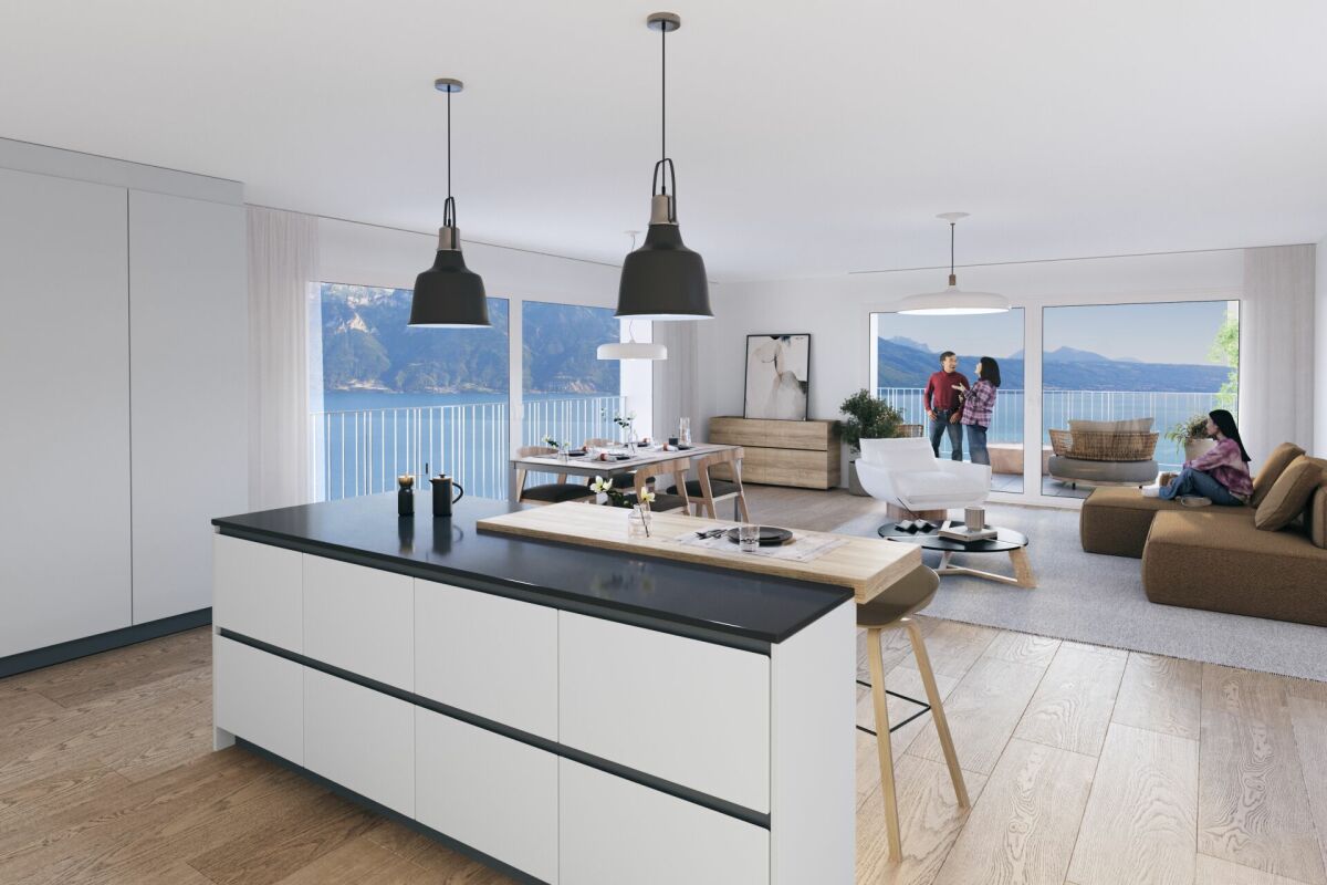 Chexbres: Prachtvolle Wohnung mit großer Terrasse von 53m2 und teilweisem Blick auf den See -  Bild 2