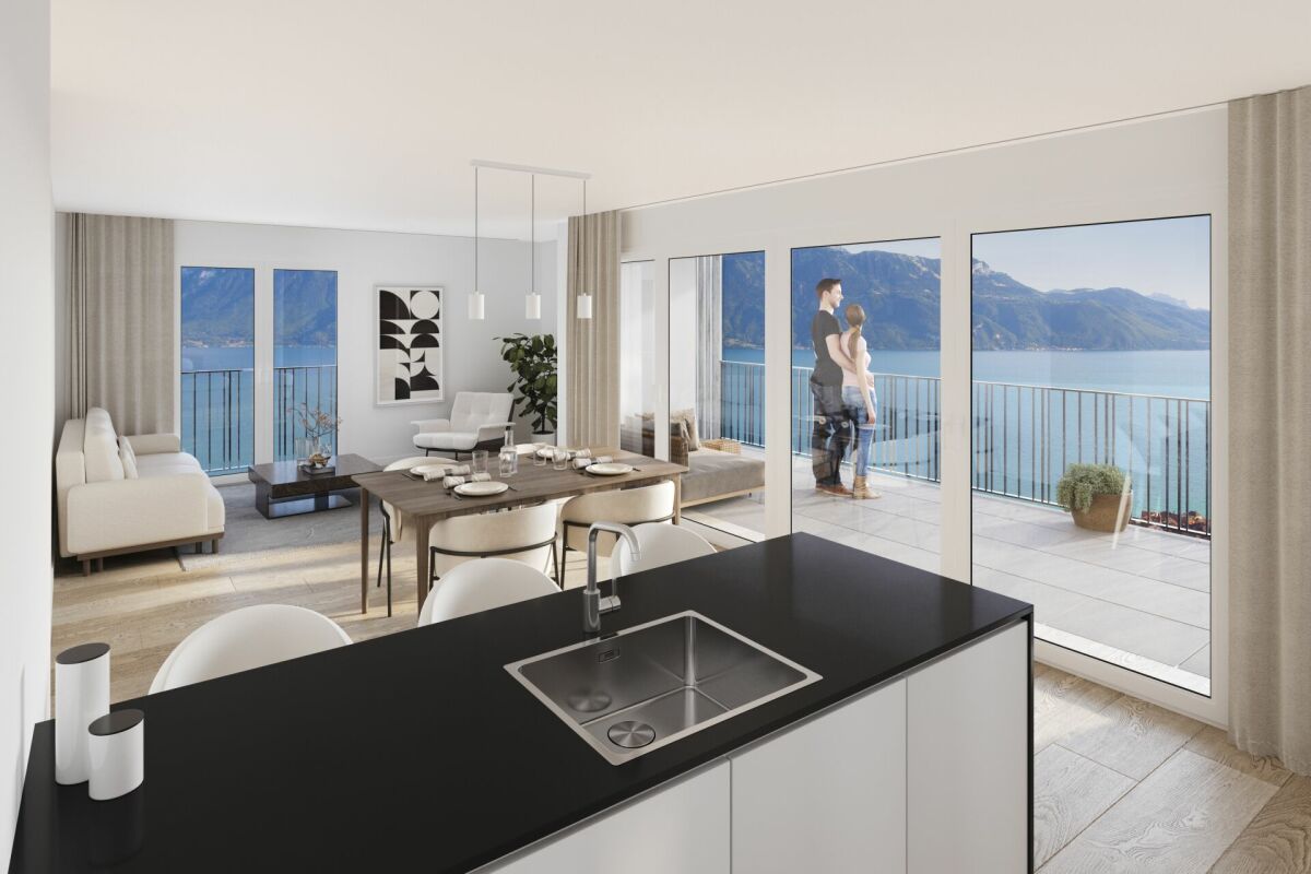 Chexbres: Prachtvolle Wohnung mit großer Terrasse von 53m2 und teilweisem Blick auf den See -  Bild 4