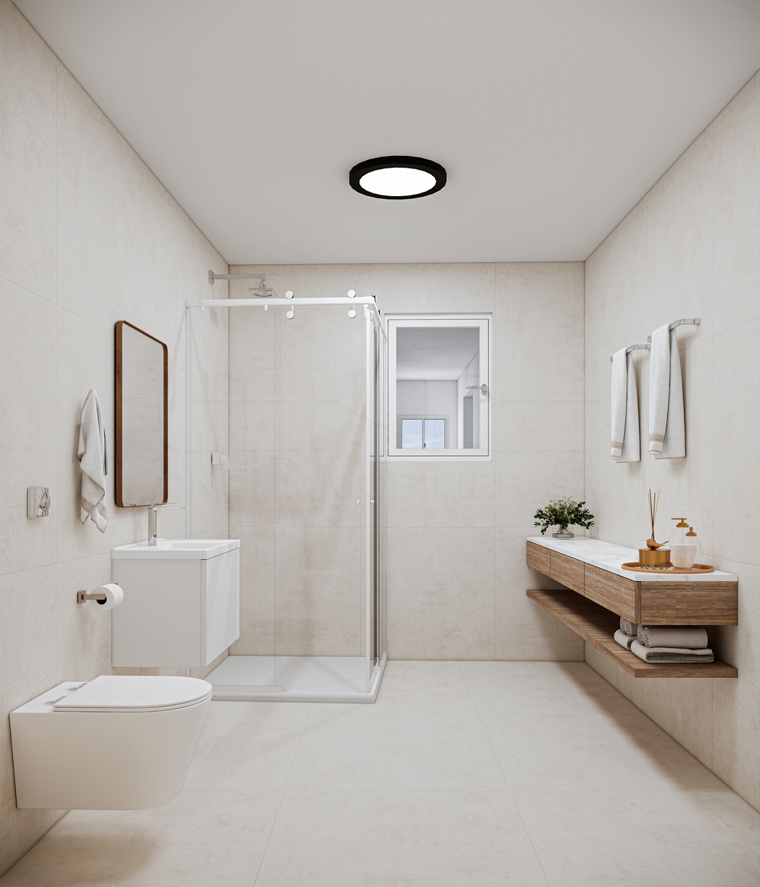 Au coeur de Corminboeuf, appartements NEUFS de 4.5 pièces - Salle de bains - Image non contractuelle