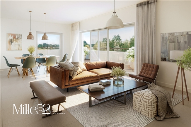 Mille52 - Grundstück C1-101 - 3,5-Zimmer-Wohnung im ersten Stock mit Balkon -  Bild 3
