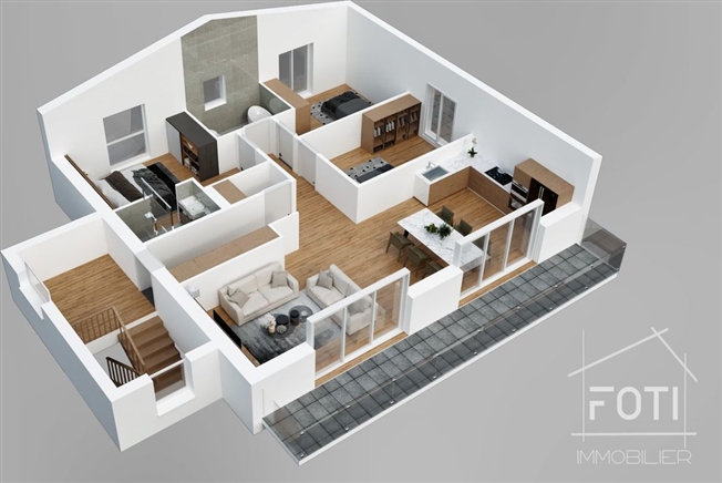 4.5 Zimmerwohnung im Dachgeschoss mit Keller und Doppelgarage. -  Bild 9