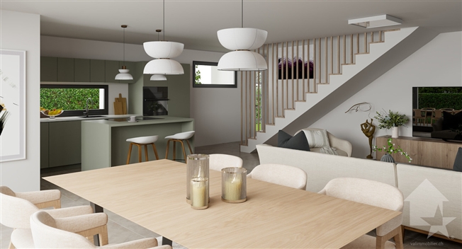 Collombey, neues Projekt einer 5.5-Zimmer-Villa -  Bild 4