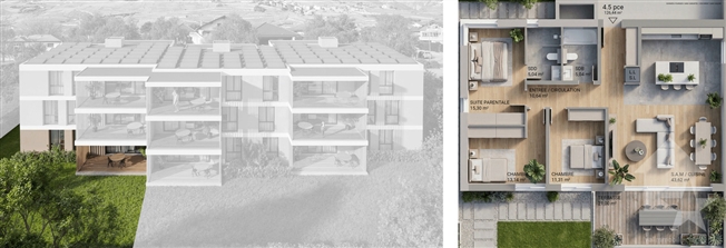 4.5-Zimmerwohnung – Los A1 – Les jardins de Plan-Conthey -  Bild 11