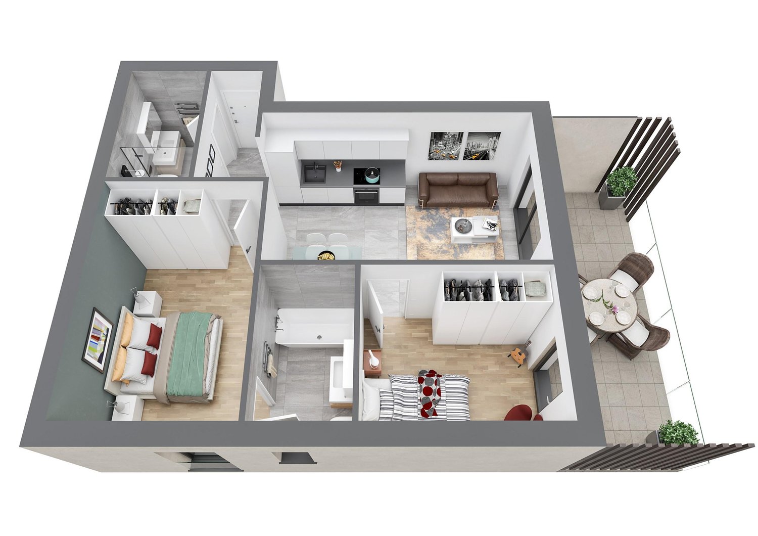 BELLISSIMO 3.5 LOCALI ULTIMO PIANO CON ROOF TOP A VACALLO -  Bild 4