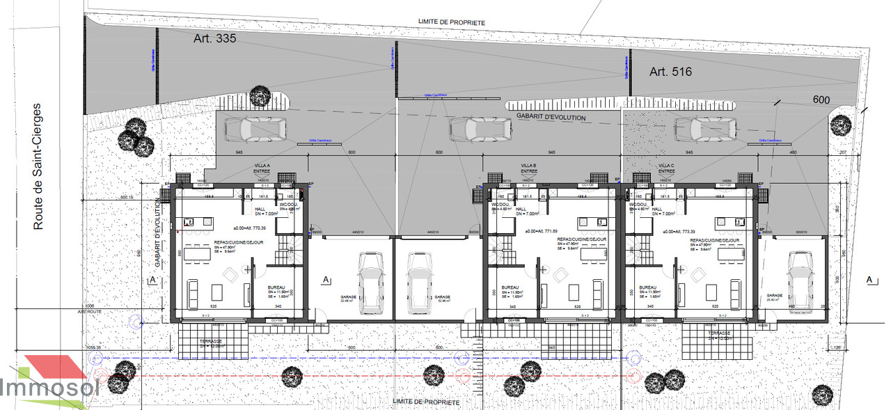 Nouvelle promotion à Thierrens - Villas familiales 5.5p avec jardin - Immosol | Thierrens | Rez et implantation