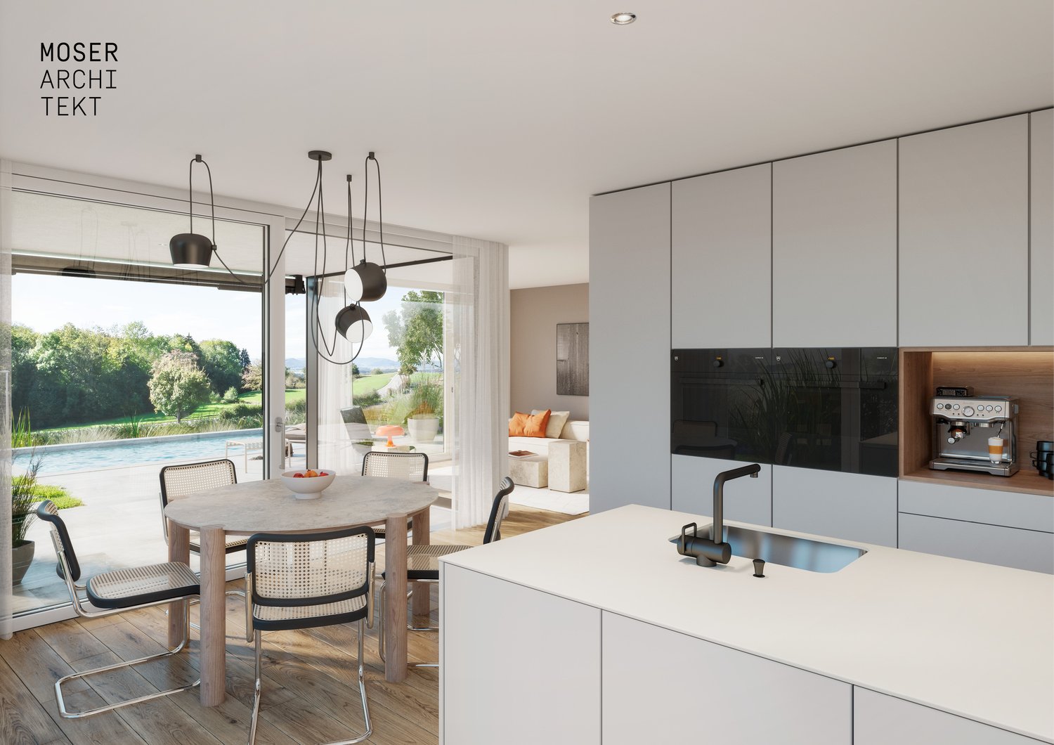 Natur. Weitsicht. Zuhause - «LIORA» in Remetschwil - Innenvisualisierung Küche