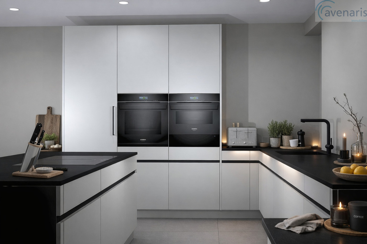 Moderne 4.5-Zimmer-Dachwohnung mit Weitblick und schöner Aussicht - Küche Visualisierung