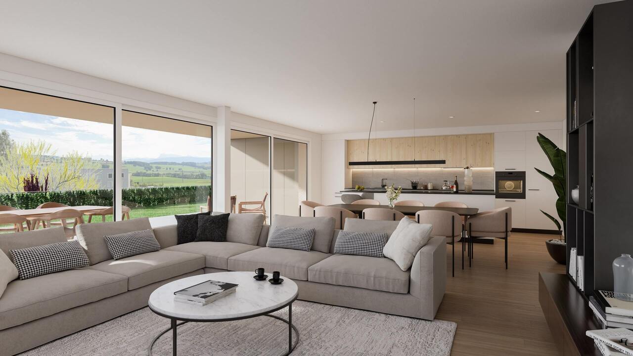 4.5 neuf, moderne, avec grand balcon Est, dans quartier résidentiel - Bild 2