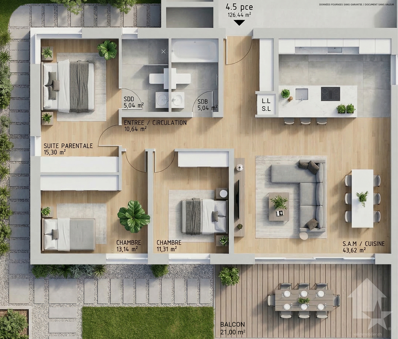 Spacieux appartement 4.5 pièces en attique dans une nouvelle promotion -  Bild 2