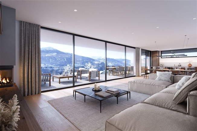Neubau einer Luxusvilla mit 5,5 Zimmern in Chermignon d'en haut -  Bild 1