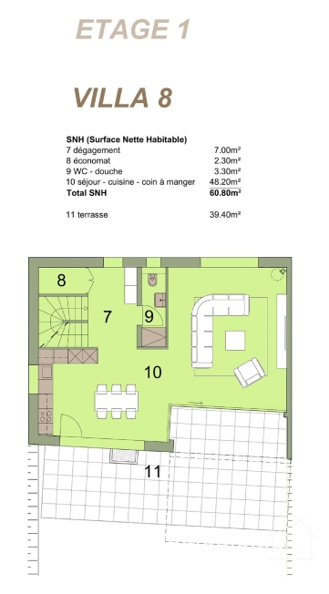 Angebaute Villa am Ende, 4,5 Zimmer mit herrlichem Blick -  Bild 11