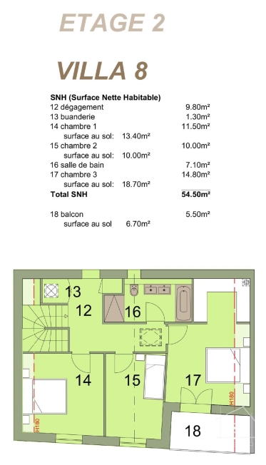 Angebaute Villa am Ende, 4,5 Zimmer mit herrlichem Blick -  Bild 12