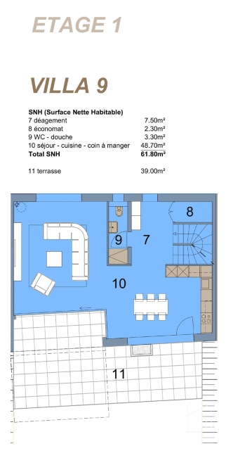 Angrenzende Villa mit 4,5 Zimmern und herrlicher Aussicht -  Bild 11