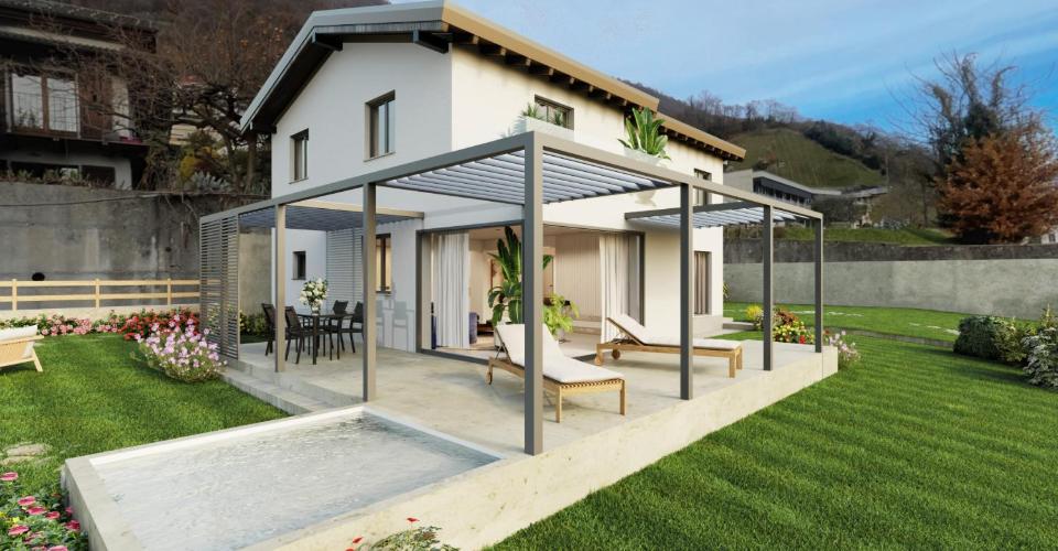 Villa panoramica con vista lago  Personalizzala secondo il tuo stile  Gordola - Villa 4.5 pièces - image - 1