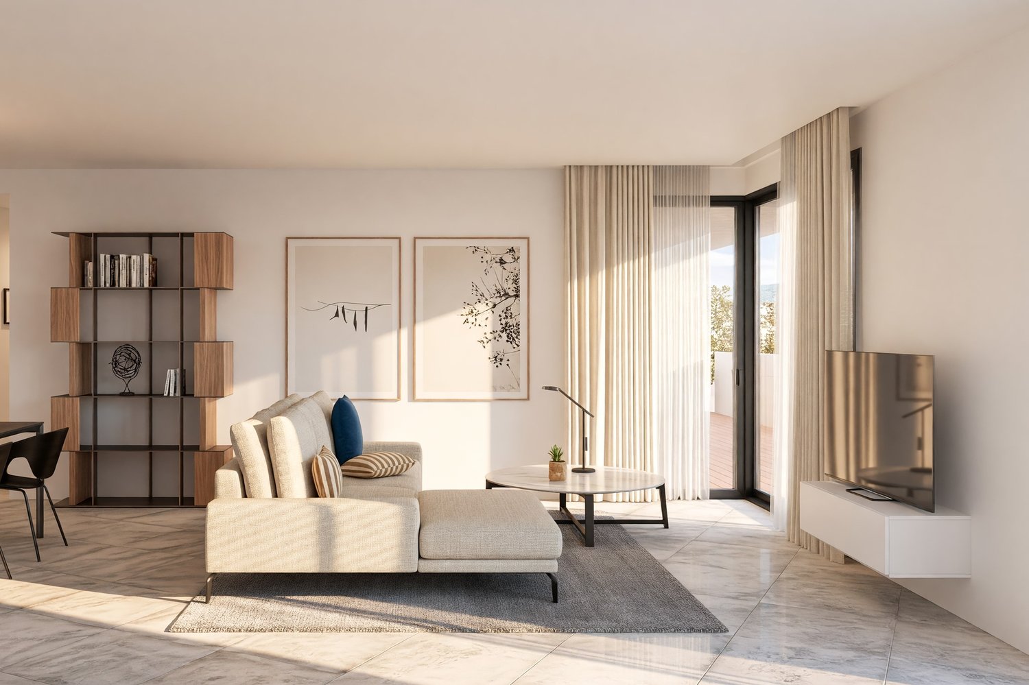 Neu und helles 3,5-Zimmer-Wohnung mit großer Terrasse und offener Aussicht -  Bild 1