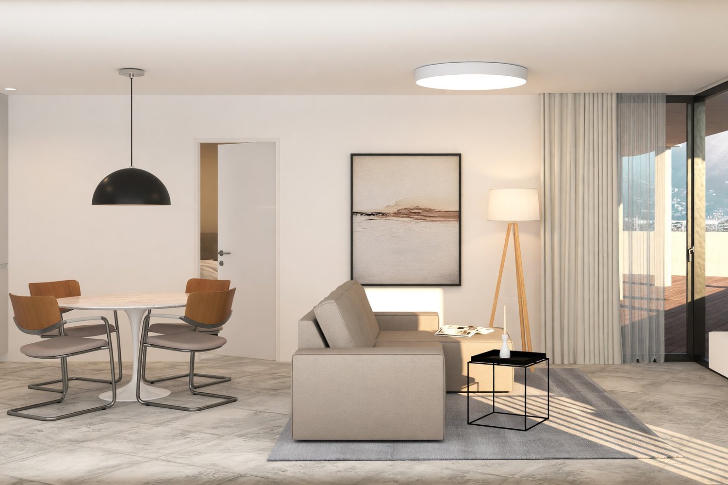 Neu und helles 3,5-Zimmer-Wohnung mit großer Terrasse und offener Aussicht -  Bild 3