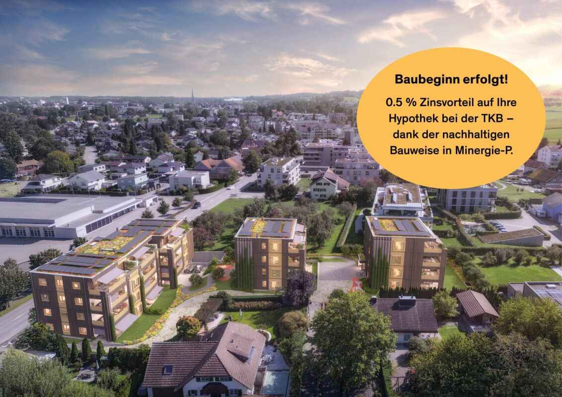 Neubauprojekt «Fliedergarten» - modernes Wohnen mit Stil und Nachhaltigkeit - hochwertige Gartenwohnung -  Bild 1