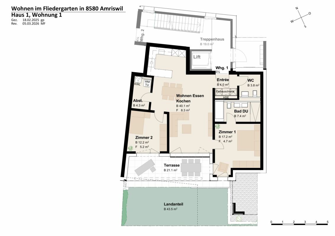 Neubauprojekt «Fliedergarten» - modernes Wohnen mit Stil und Nachhaltigkeit - hochwertige Gartenwohnung -  Bild 5