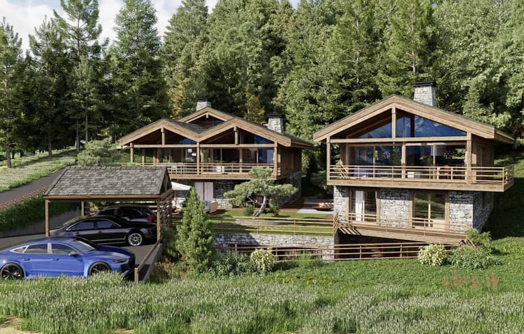MAGNIFIQUE ET LUXUEUX CHALET A CONSTRUIRE - SKI IN/OUT -  Bild 1