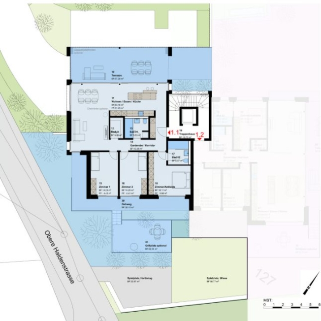 Neubauprojekt 4.5-Zimmer-Erdgeschosswohnung in Untereggen -  Bild 9