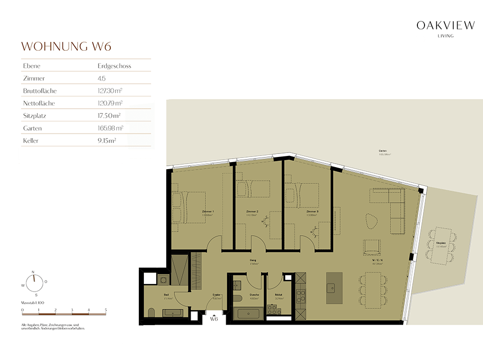 Ruhige und moderne Gartenwohnung mit romantischem Aussenraum und Waldsicht - W6 -  Bild 5