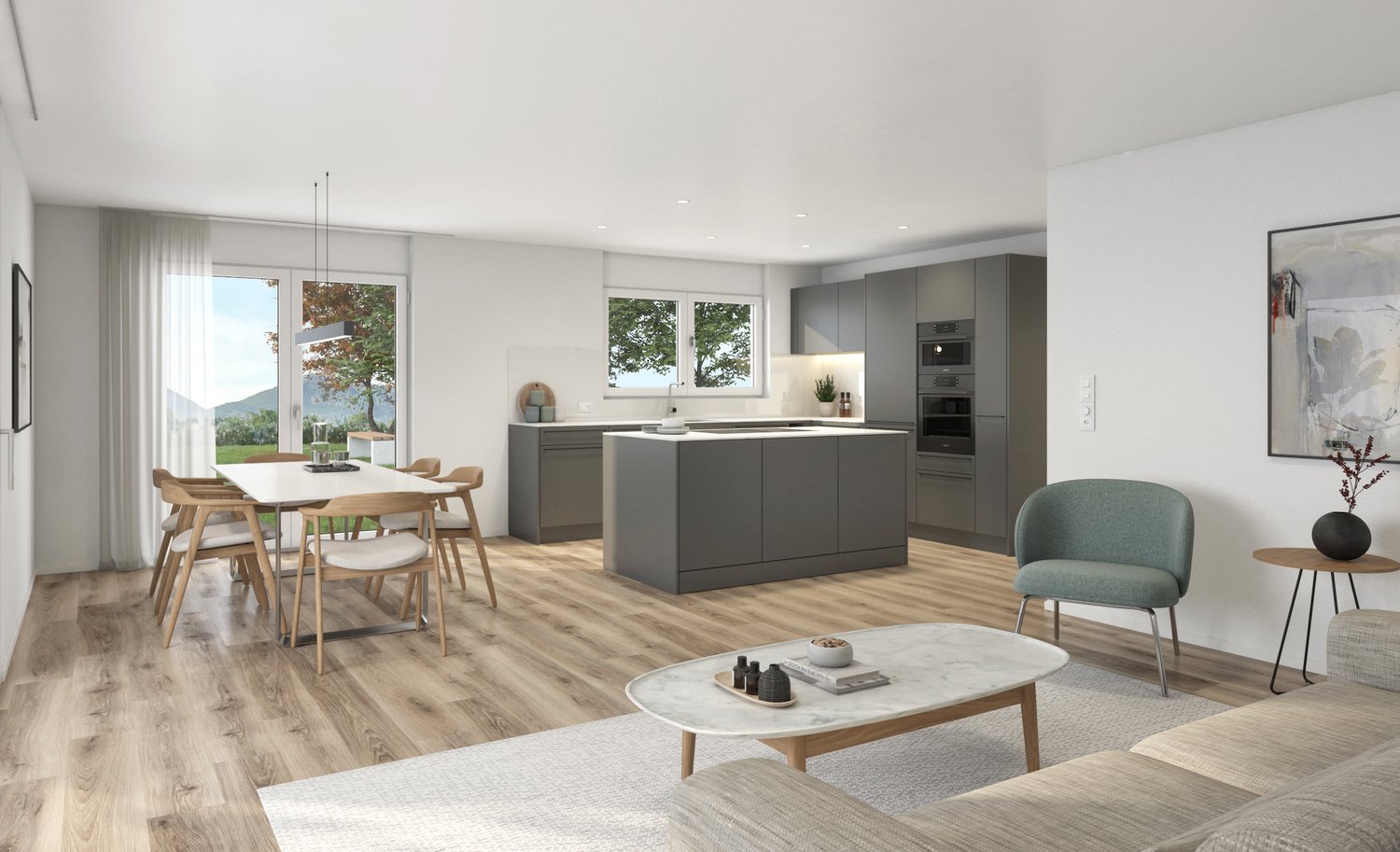 Moderne 3.5-Zimmer-Dachgeschosswohnung in ruhiger Lage von Etziken -  Bild 12