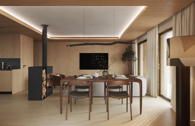 Chalet mitoyen contemporain sur plan  5,5 pièces à Euseigne (Hérémence) -  Bild 2