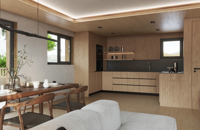 Chalet mitoyen contemporain sur plan  5,5 pièces à Euseigne (Hérémence) -  Bild 4