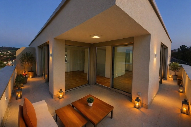 Prächtiges Doppelhaus mit einer großen 32 m² großen Terrasse, hell und modern -  Bild 4