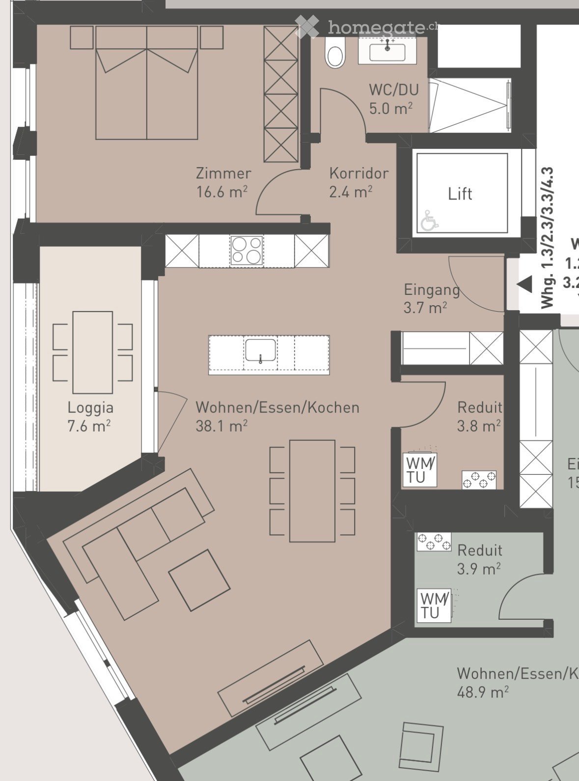Moderne 2.5-Zimmer-Wohnung im Neubau am Postplatz in Wohlen -  Bild 10