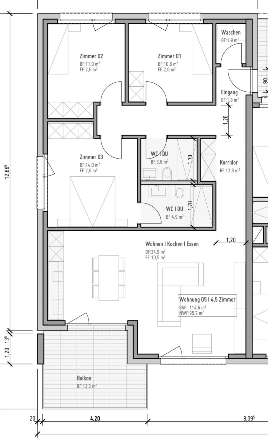 Attraktive 4.5-Zimmerwohnung im Herzen von Niederbipp - Neubau 2026 -  Bild 6