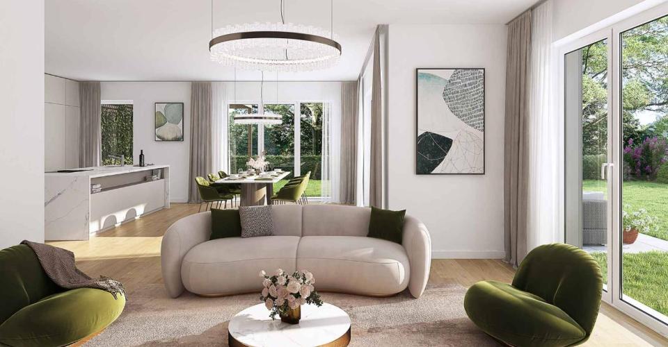 Projet contemporain – Lot B dans un ensemble de deux villas mitoyennes - Maison jumelée 5.5 pièces - image - 4