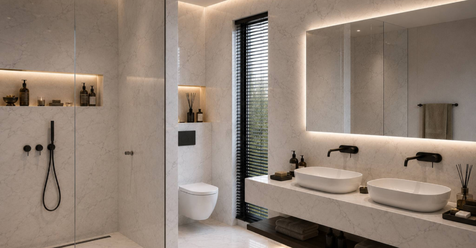 Projet contemporain – Lot B dans un ensemble de deux villas mitoyennes - Maison jumelée 5.5 pièces - image - 7