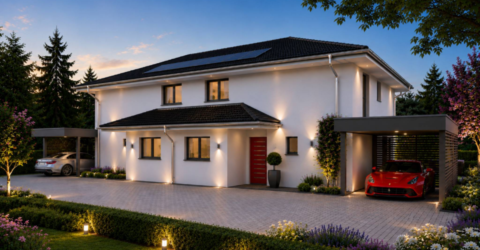 Projet contemporain – Lot A dans un ensemble de deux villas mitoyennes - Maison jumelée 5.5 pièces - image - 8