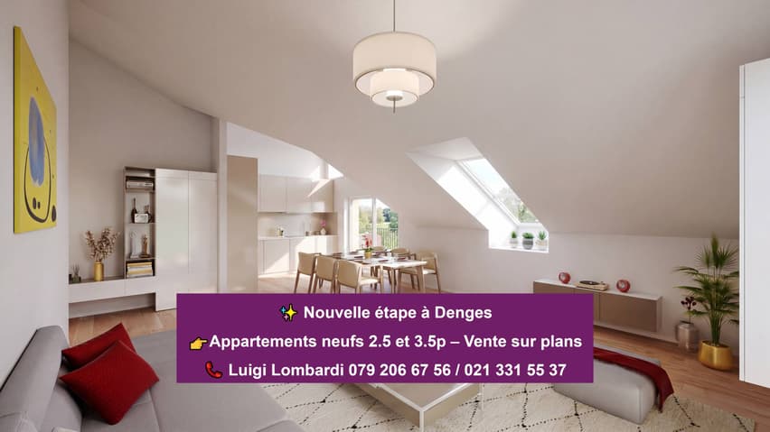 Charmant 2,5 pièces sous combles avec 2 balcons -  Bild 1