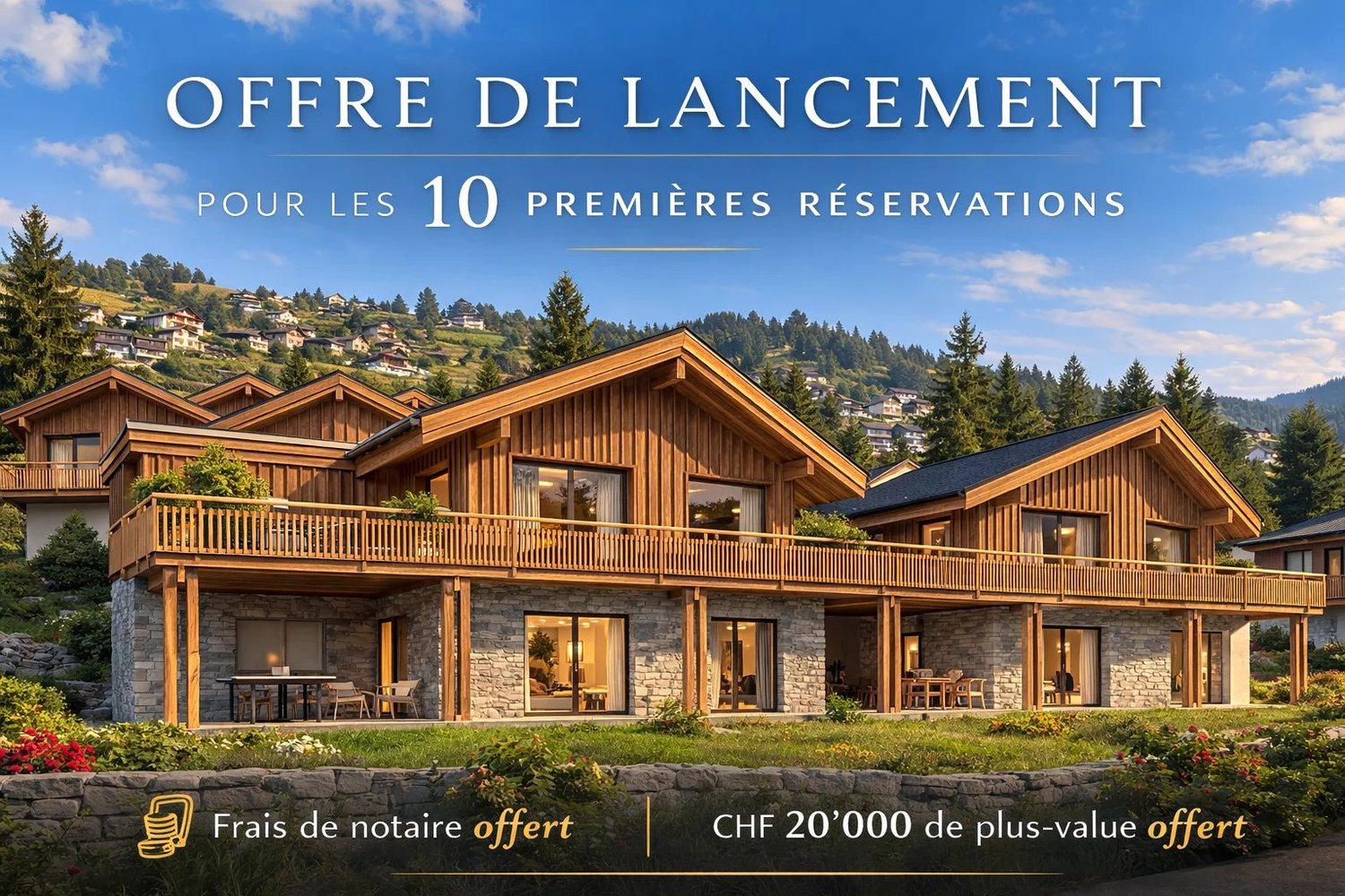 Chalets im modernen Stil in Mollens Promotion Les Martelles -  Bild 11